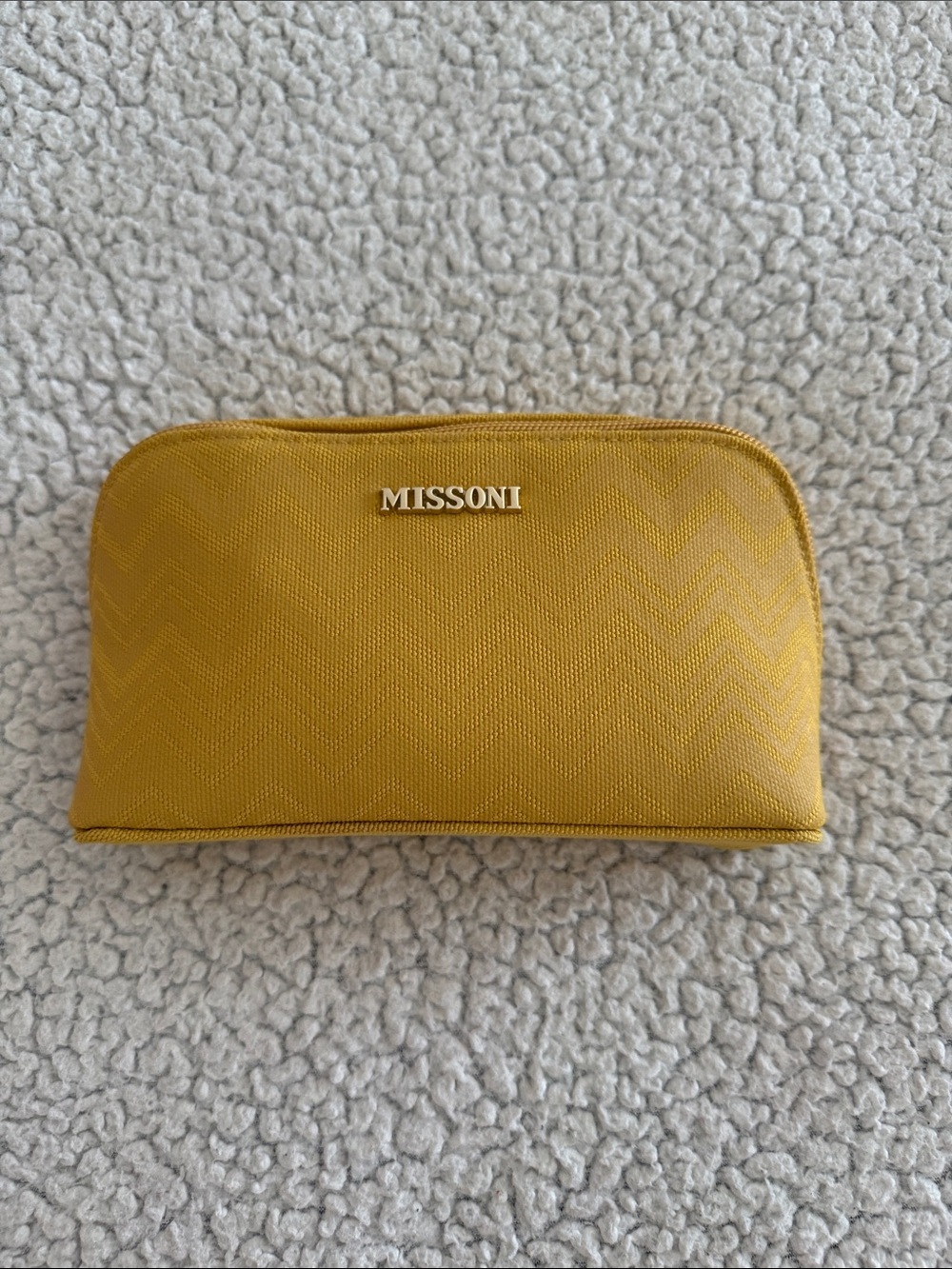Missoni Delta One Lt Blue Chevron Zip Amenity Kit with Gold Logo